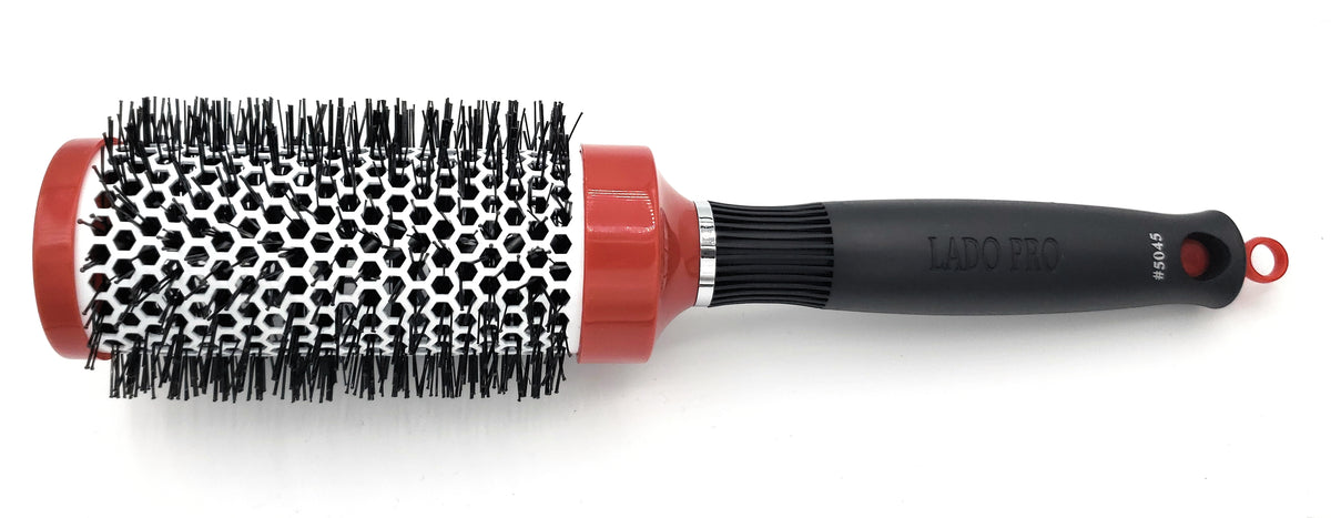 Red Ceramic Ionic Thermal Hair Brush – LADO PRO